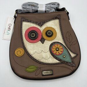 Chala Owl Purse Crossbody Bag Brown NEW